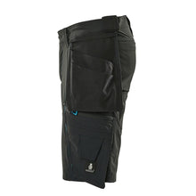 Pantaloni scurți, buzunare agățate detașabile, pantaloni scurți de artizan stretch, negri
