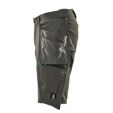 Pantaloni scurți, buzunare agățate detașabile, pantaloni scurți de artizan stretch, antracit închis