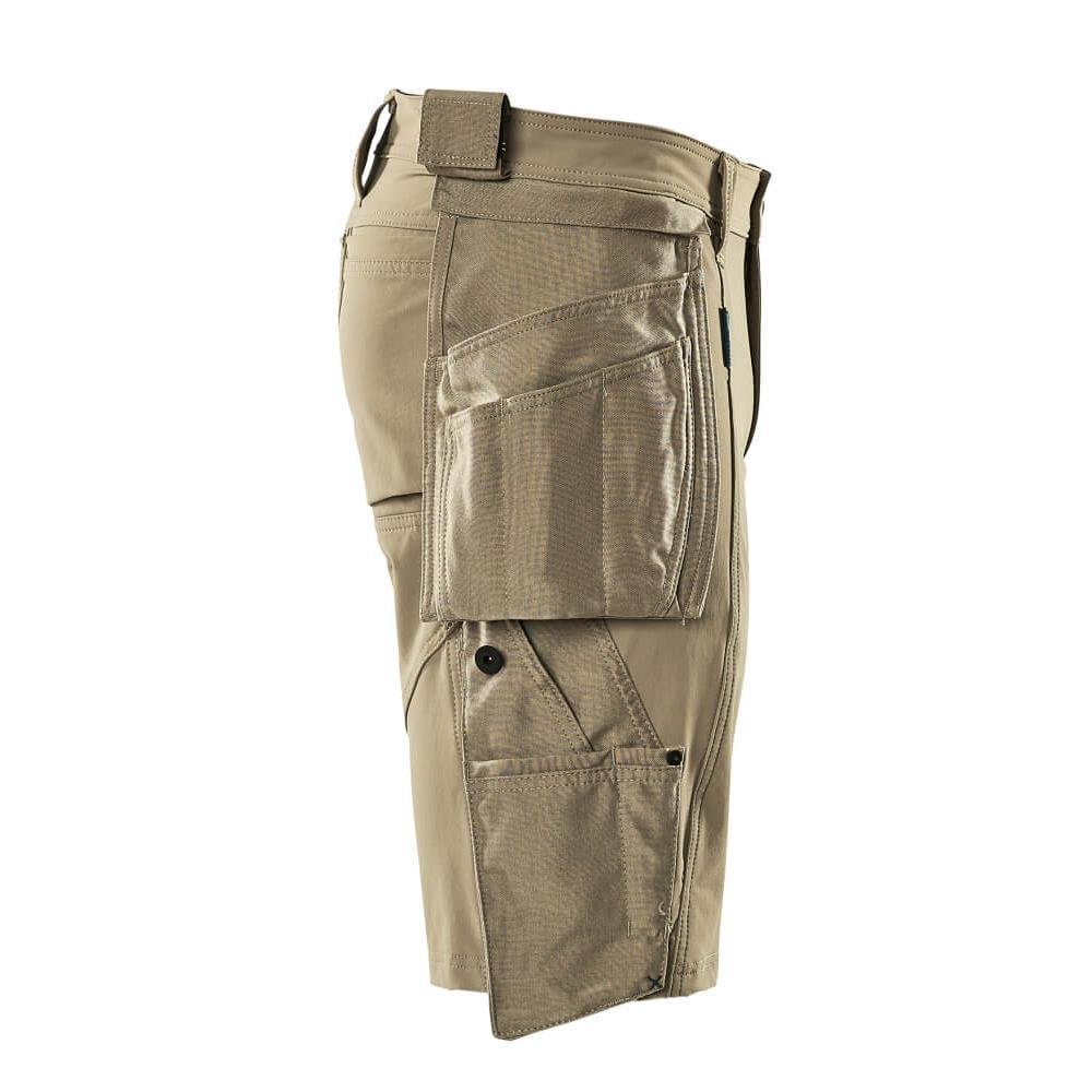 Pantaloni scurți, buzunare agățate detașabile, pantaloni scurți de artizan stretch, kaki deschis