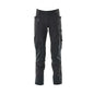 Pantaloni cu buzunare pentru genunchi, elastici, pantaloni ușori, albastru-negru