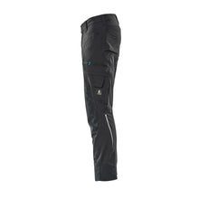 Pantaloni cu buzunare pentru genunchi, elastici, pantaloni ușori, albastru-negru