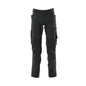Pantaloni cu buzunare pentru genunchi, stretch, pantaloni usori, negri