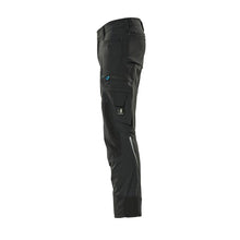 Pantaloni cu buzunare pentru genunchi, stretch, pantaloni usori, negri