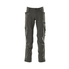 Pantaloni cu buzunare pentru genunchi, stretch, pantaloni deschisi, antracit inchis