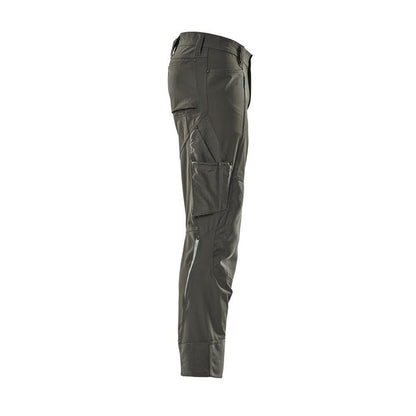 Pantaloni cu buzunare pentru genunchi, stretch, pantaloni deschisi, antracit inchis