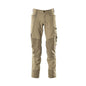 Pantaloni cu buzunare pentru genunchi, stretch, pantaloni lejeri, kaki deschis