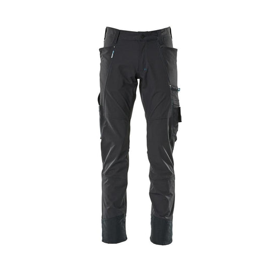 Pantaloni, ULTIMATE STRETCH, pantaloni usori, negru-albastru