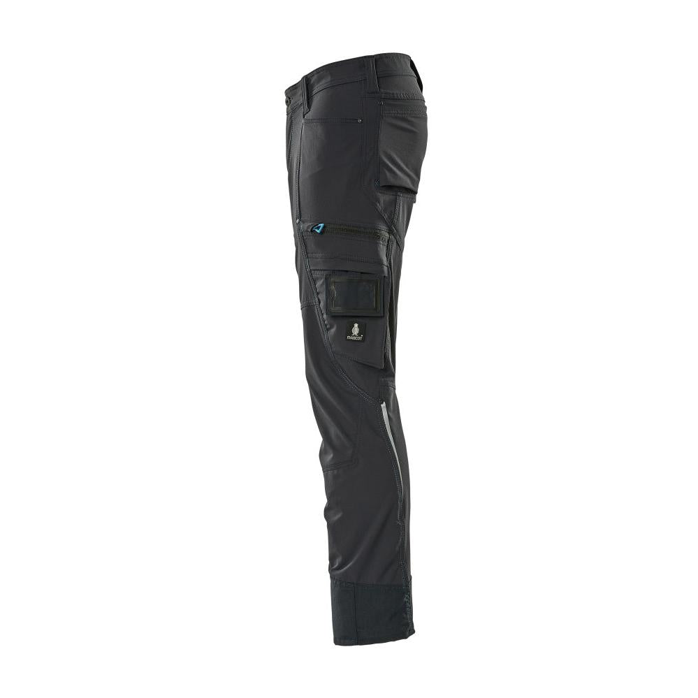 Pantaloni, ULTIMATE STRETCH, pantaloni usori, negru-albastru