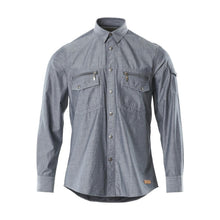 Cămașă Chambray cu căptușeală din plasă, denim închis spălat