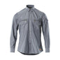 Cămașă Chambray cu căptușeală din plasă, denim închis spălat