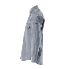 Cămașă Chambray cu căptușeală din plasă, denim închis spălat