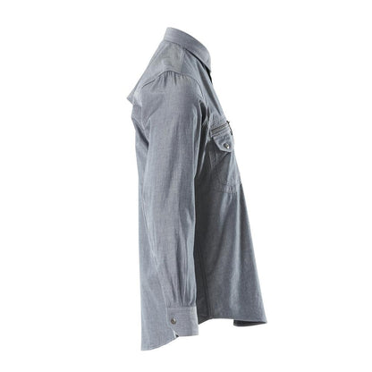 Cămașă Chambray cu căptușeală din plasă, denim închis spălat
