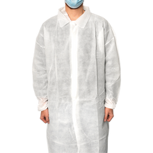 MaiMed-Coat V, palton vizitator din fleece cu 4 butoane presate, aprox. 120 cm