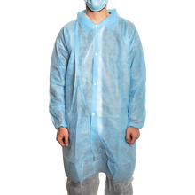 MaiMed-Coat V, palton vizitator din fleece cu 4 butoane presate, aprox. 120 cm