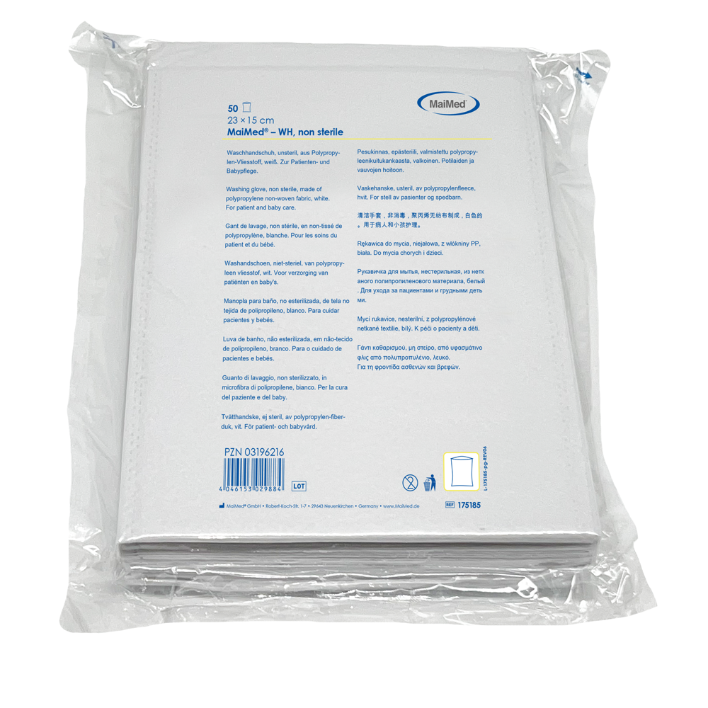 Mănușă de spălat MaiMed, nesterilă, din lână