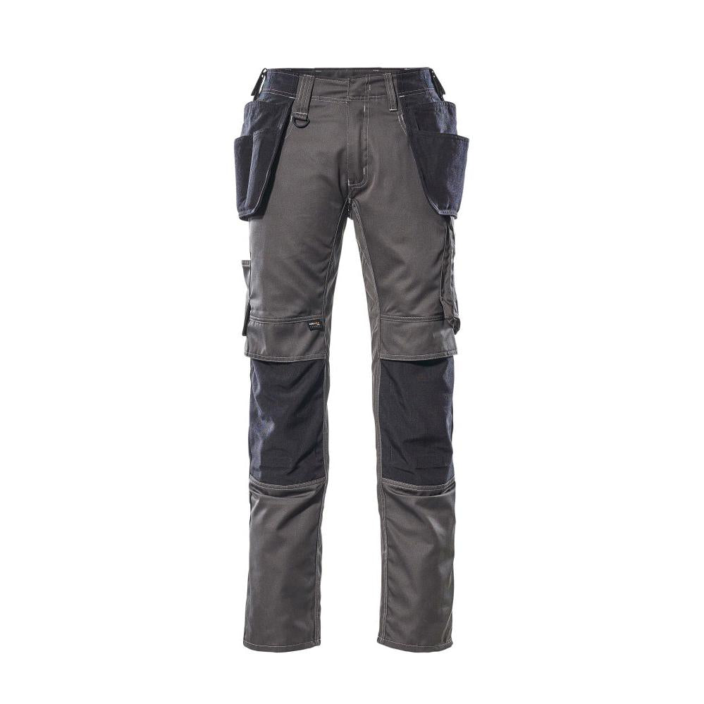 Pantaloni cu buzunare suspendate, pantaloni usori, antracit inchis/negru