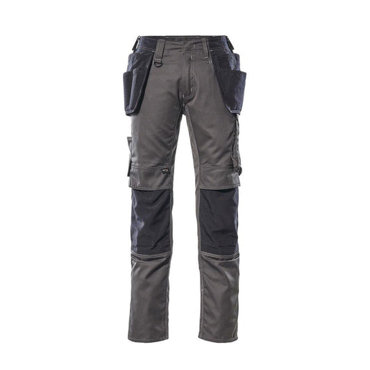 Pantaloni cu buzunare suspendate, pantaloni usori, antracit inchis/negru