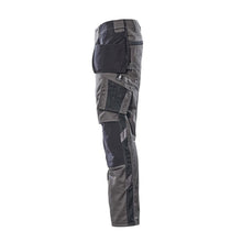Pantaloni cu buzunare suspendate, pantaloni usori, antracit inchis/negru
