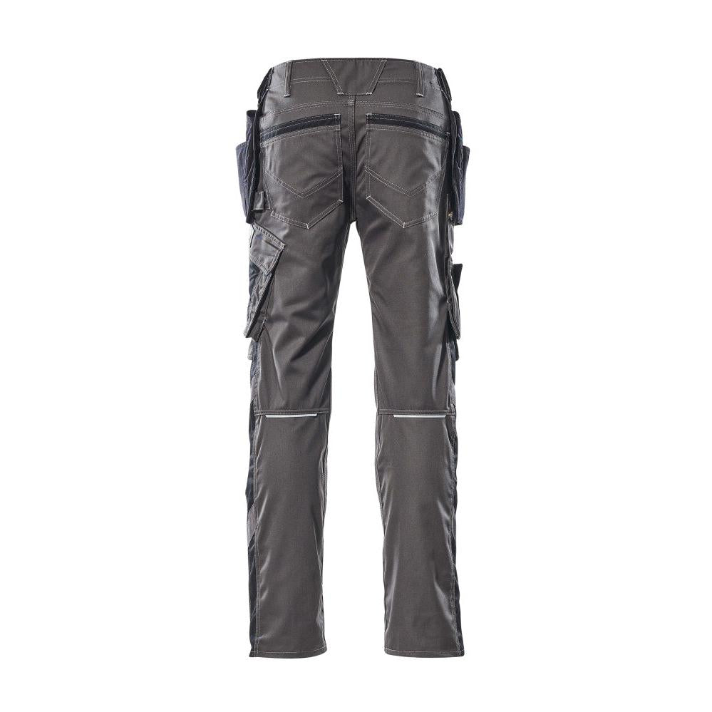 Pantaloni cu buzunare suspendate, pantaloni usori, antracit inchis/negru