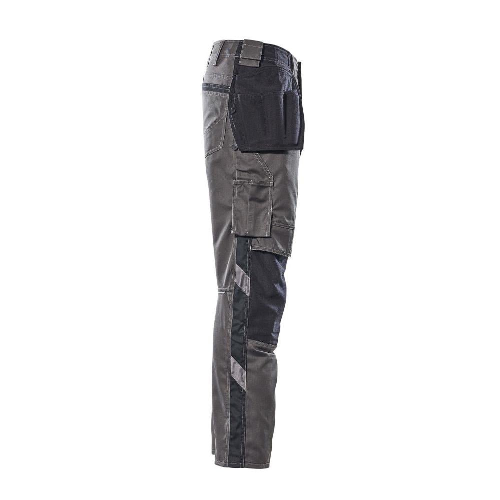 Pantaloni cu buzunare suspendate, pantaloni usori, antracit inchis/negru