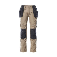 Pantaloni cu buzunare suspendate, pantaloni usori, kaki deschis/negru