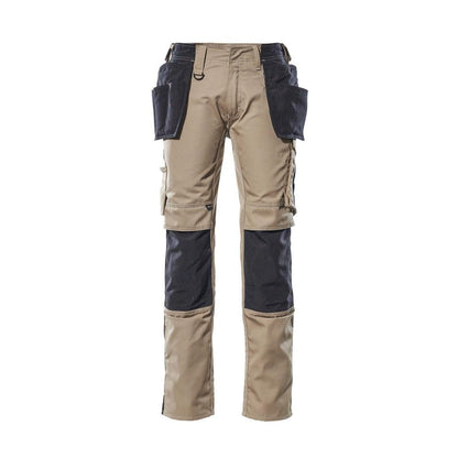 Pantaloni cu buzunare suspendate, pantaloni usori, kaki deschis/negru
