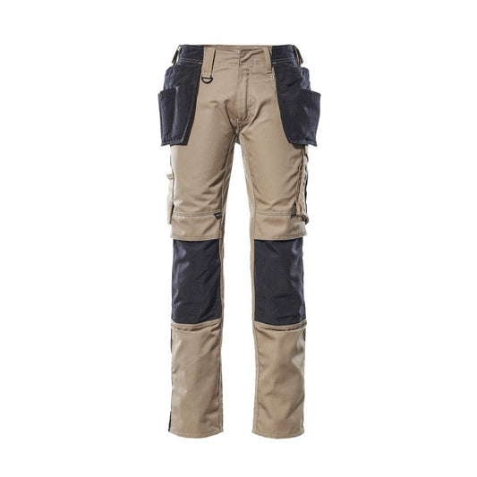 Pantaloni cu buzunare suspendate, pantaloni usori, kaki deschis/negru