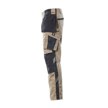 Pantaloni cu buzunare suspendate, pantaloni usori, kaki deschis/negru