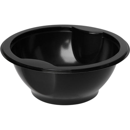 Duni GmbH Multi-Schale Schwarz PP+MIN 153x153 în negru, cu margine largă și scurgere integrată, este ilustrat pe un fundal alb - ideal pentru utilizare versatilă în bucătărie.