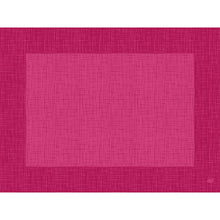 Die Dunicel-Tischsets 30 x 40 cm Linnea fuchsia der Duni GmbH zeichnen sich durch eine stilvolle Webstruktur in zwei Rosatönen mit dunklerem Rand und sich kreuzenden Linien aus - ideal für elegante Tischdekorationen. Erhältlich in Packungen zu 500 Stück.