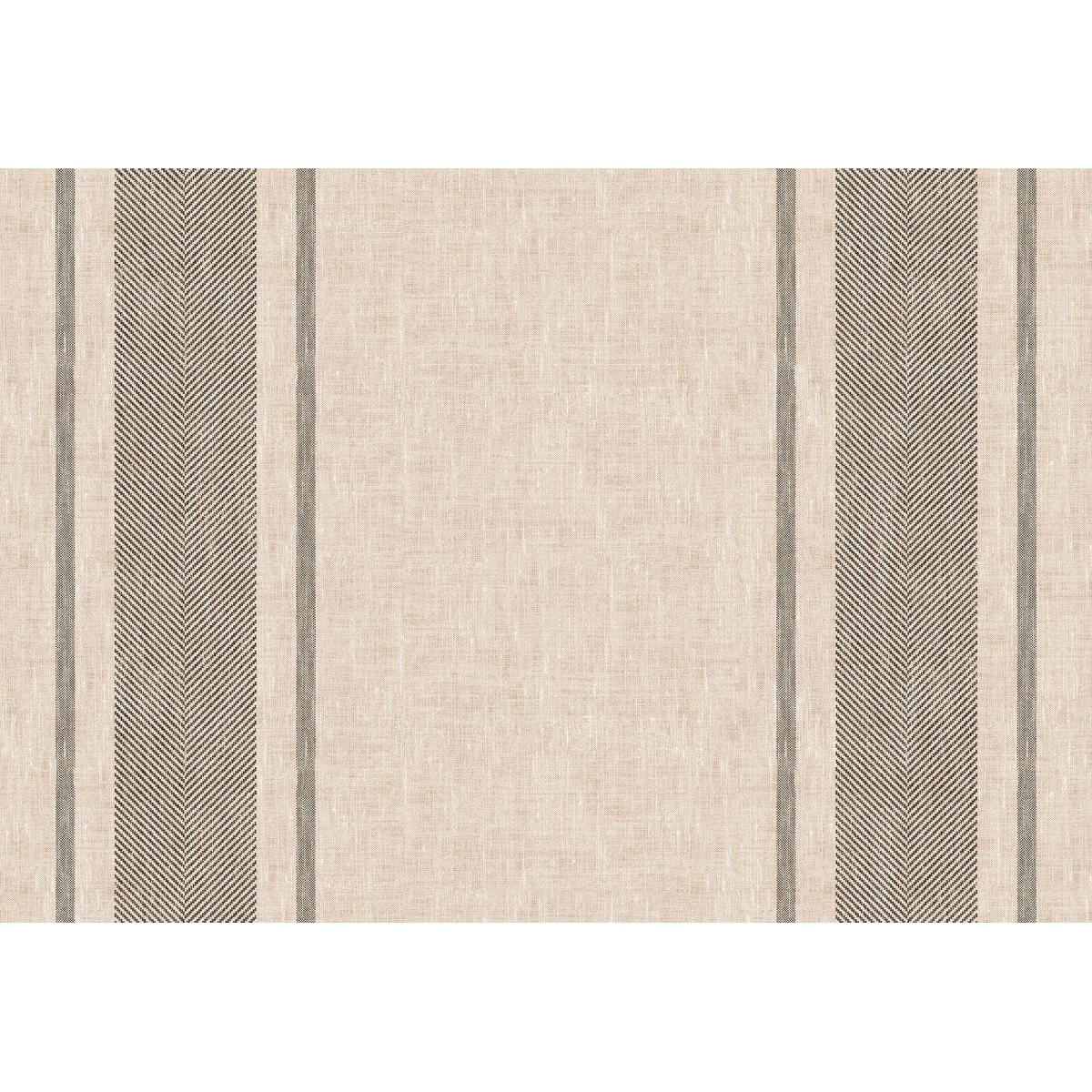 Pe un fundal texturat de culoare bej, se află trei dungi verticale cu model de hering negru și gri, inspirate de șervetul de prosop Malia 38x54 cm, Negru (pachet de 50) de la Duni GmbH. Designul rămâne simplu și simetric.