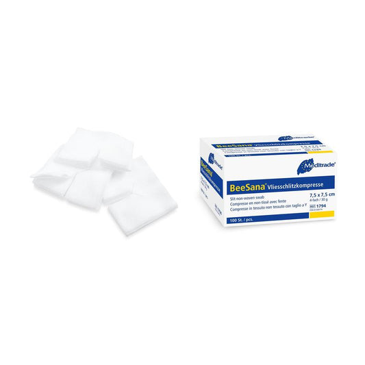 Compresa cu fante din lână BeeSana®, nesterilă, de 4 ori