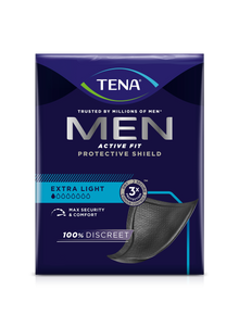 Tena Men Men Active Protective Shield Insert de incontinență a luminii suplimentare | Pachet (14 bucăți)