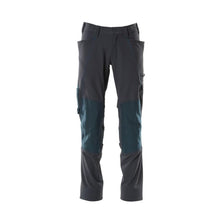 Pantaloni, buzunare pentru genunchi, pantaloni ULTIMATE STRETCH, negru-albastru