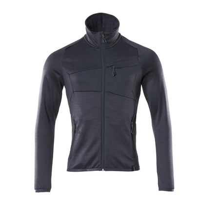 Pulover din lână cu jachetă din microfleece cu fermoar