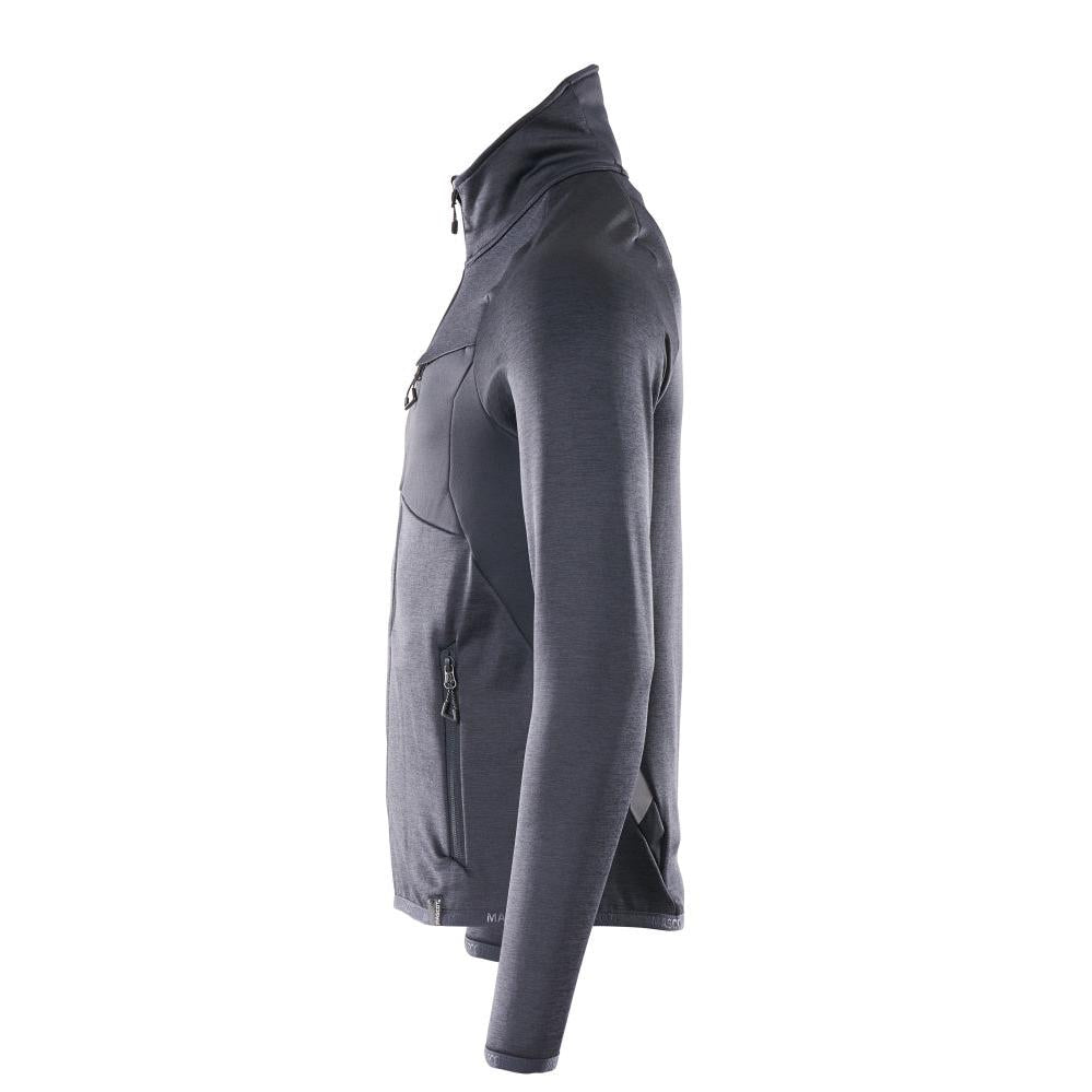 Pulover din lână cu jachetă din microfleece cu fermoar