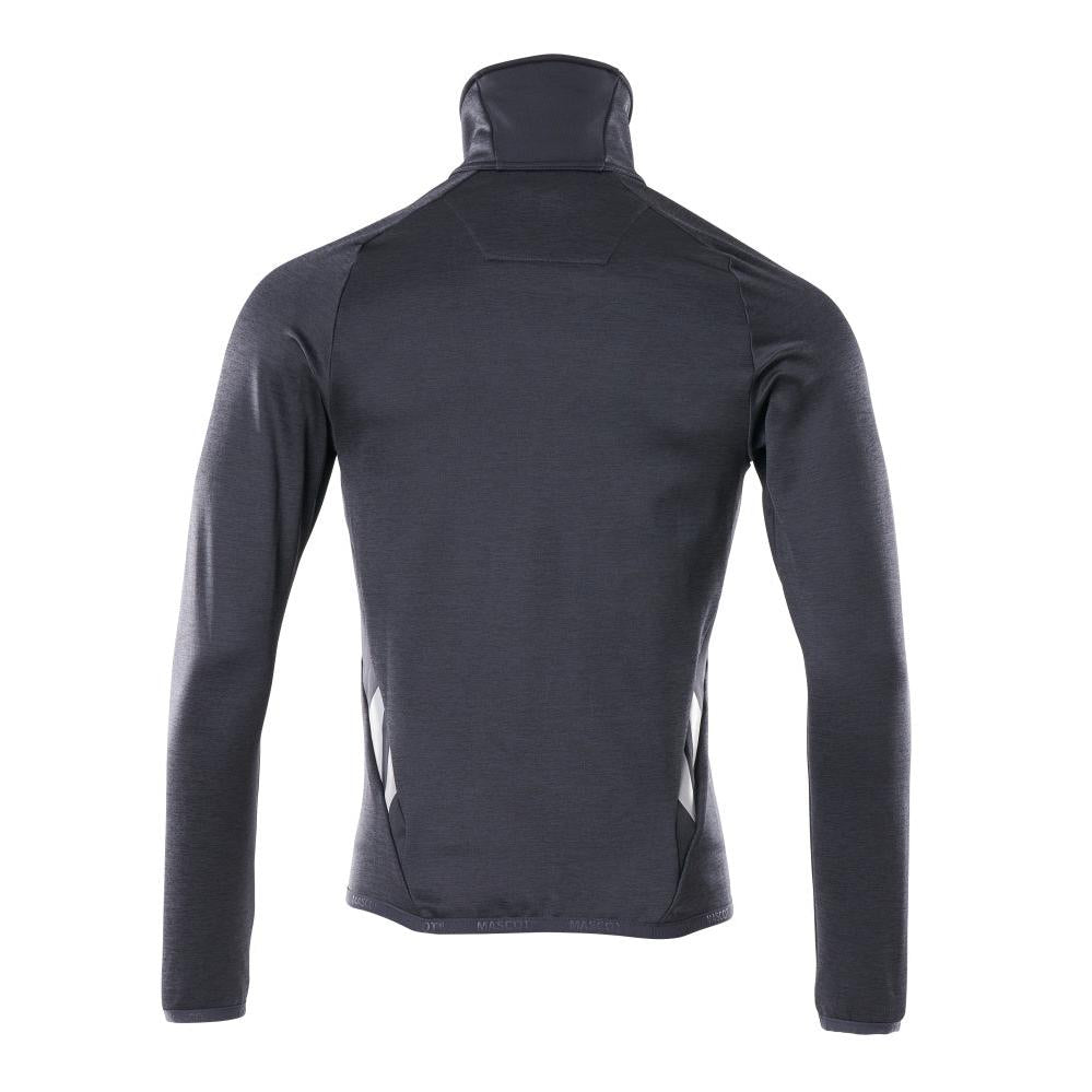 Pulover din lână cu jachetă din microfleece cu fermoar