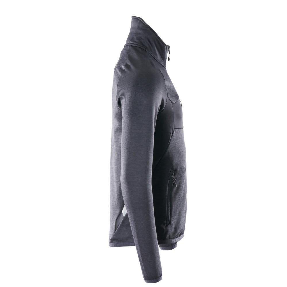 Pulover din lână cu jachetă din microfleece cu fermoar