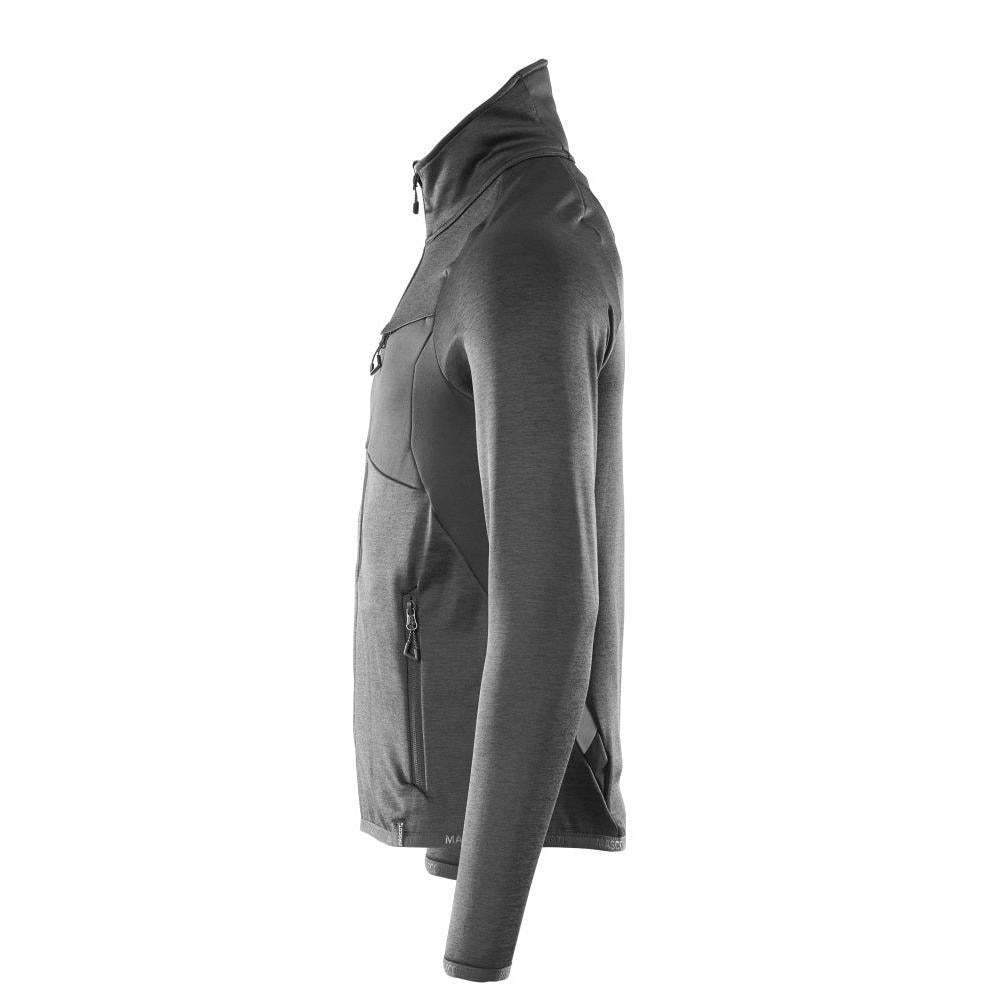 Pulover din lână cu jachetă din microfleece cu fermoar