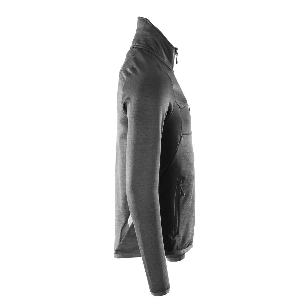Pulover din lână cu jachetă din microfleece cu fermoar