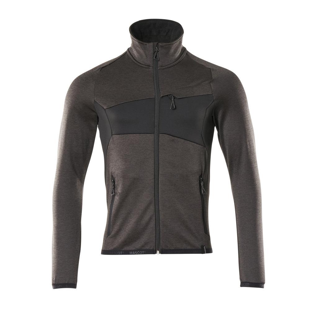 Pulover din lână cu jachetă din microfleece cu fermoar