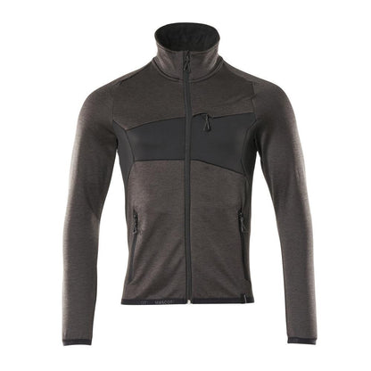 Pulover din lână cu jachetă din microfleece cu fermoar