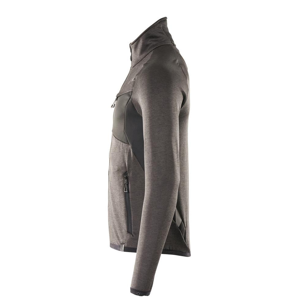 Pulover din lână cu jachetă din microfleece cu fermoar
