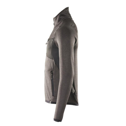 Pulover din lână cu jachetă din microfleece cu fermoar