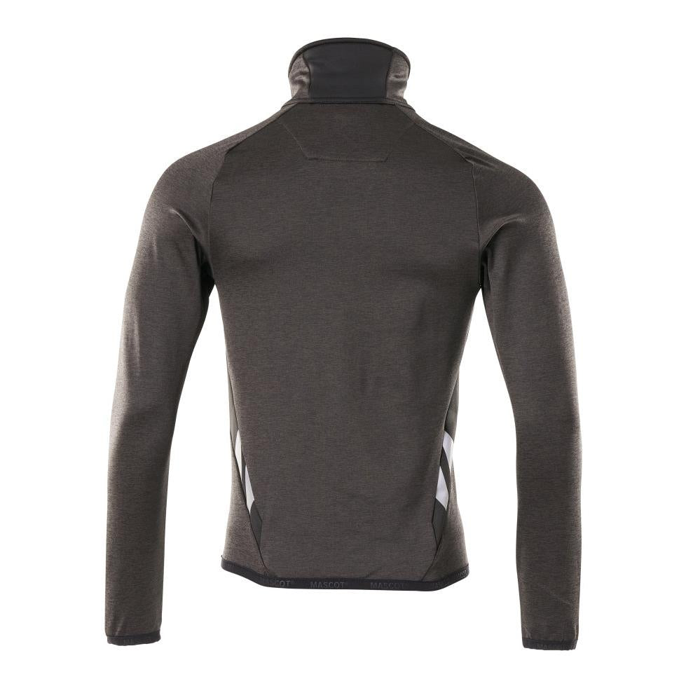 Pulover din lână cu jachetă din microfleece cu fermoar