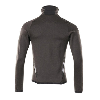 Pulover din lână cu jachetă din microfleece cu fermoar