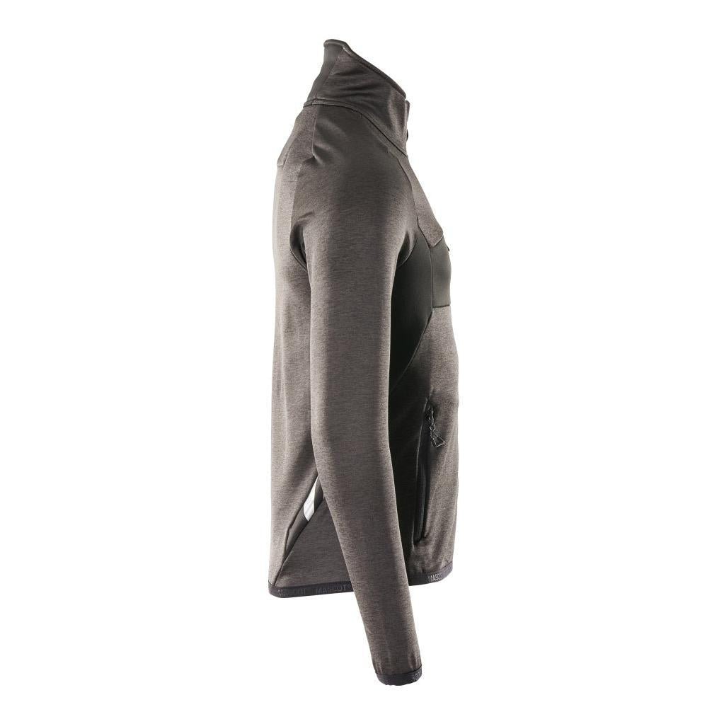 Pulover din lână cu jachetă din microfleece cu fermoar