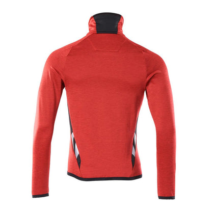 Pulover din lână cu jachetă din microfleece cu fermoar