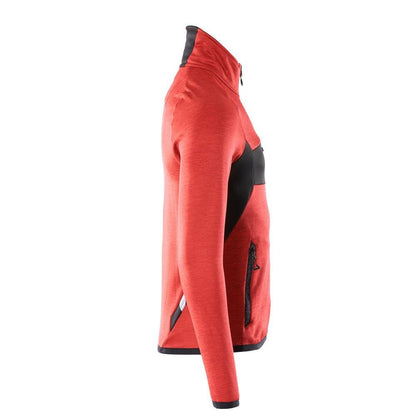 Pulover din lână cu jachetă din microfleece cu fermoar