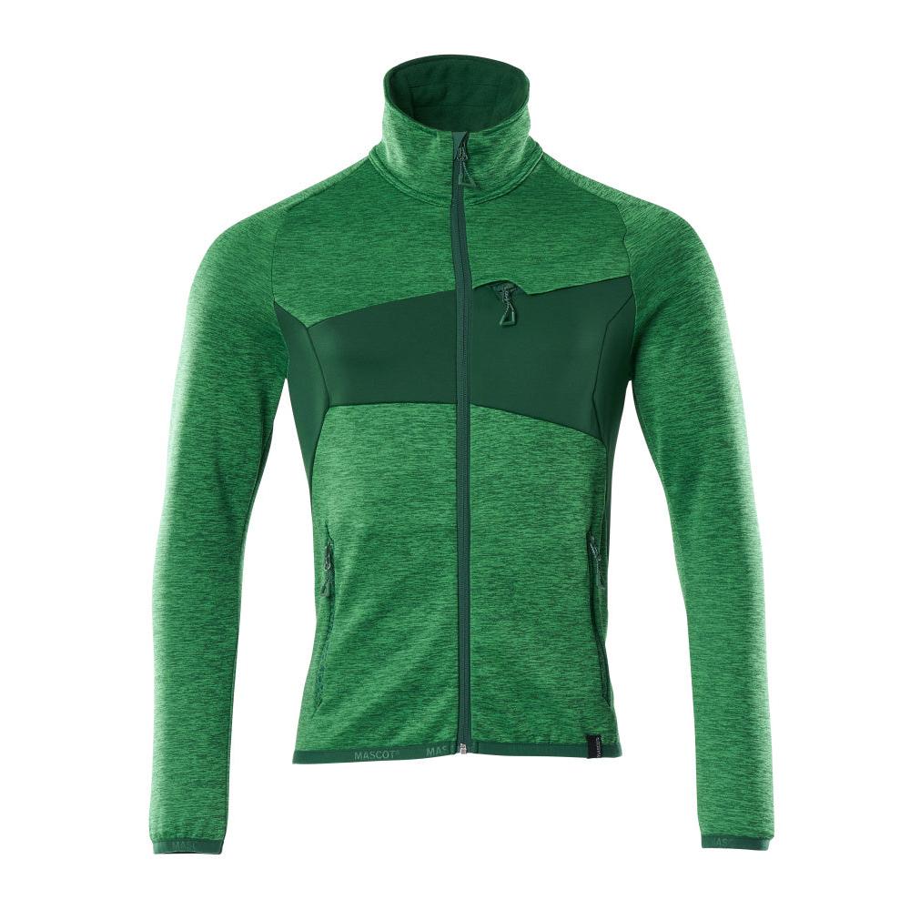 Pulover din lână cu jachetă din microfleece cu fermoar